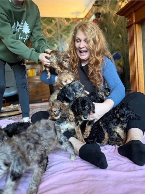 Miranda Pellecchia e i cuccioli