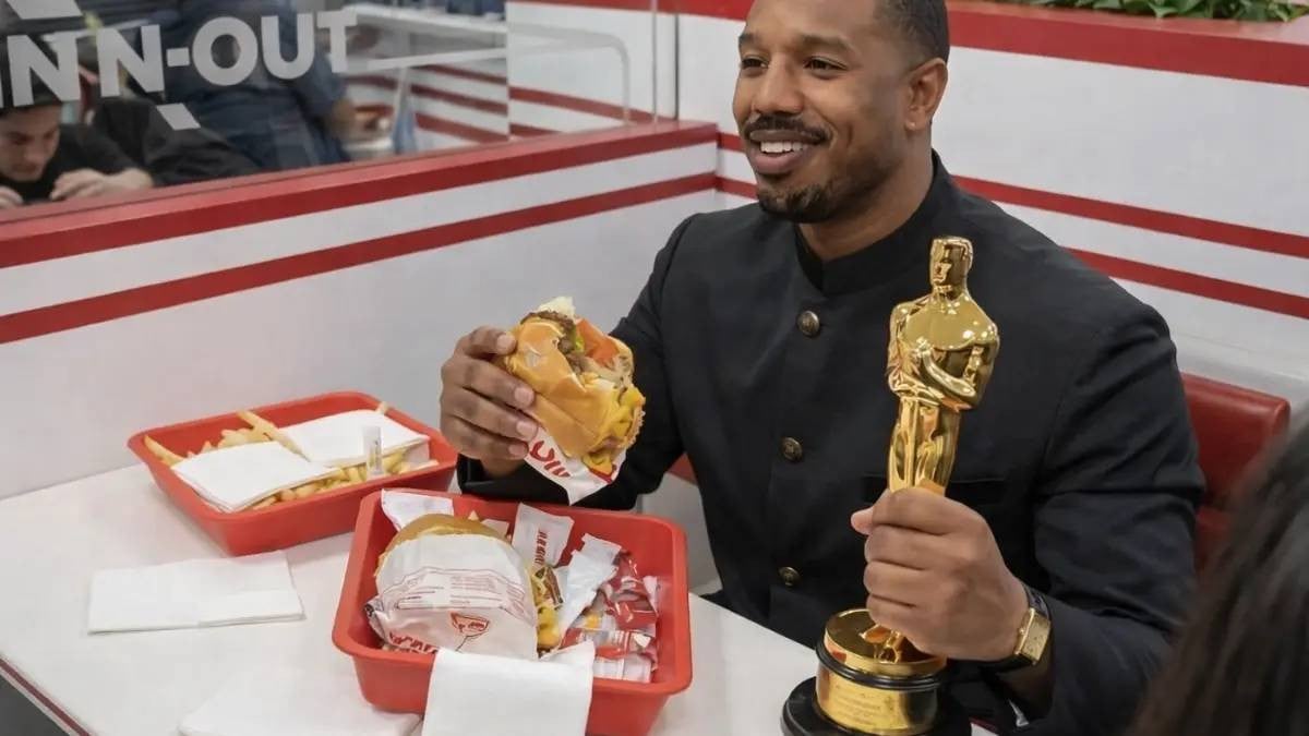 Michael B. Jordan celebra il suo Oscar come miglior attore concedendosi un pasto in... un fast food


