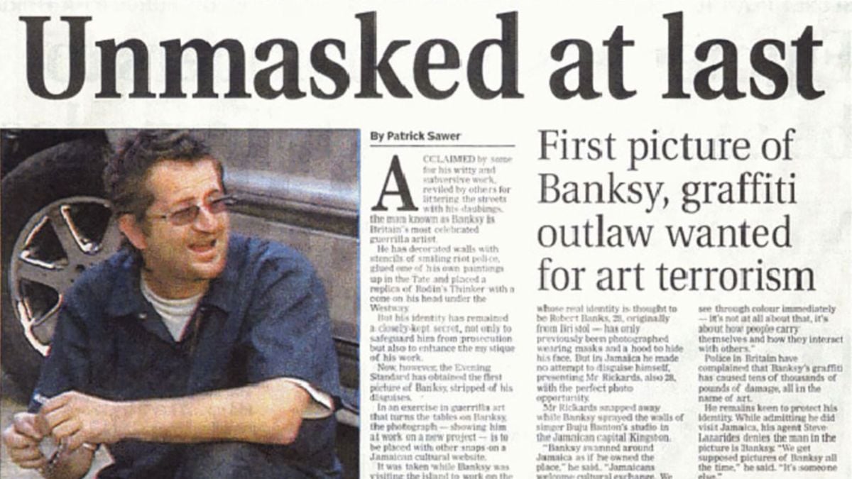 Presunta foto dell'artista Banksy