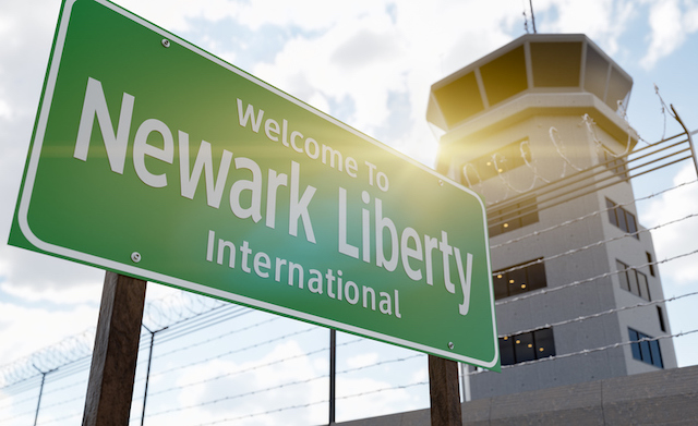 Segnaletica per l'aeroporto internazionale di Newark Liberty,