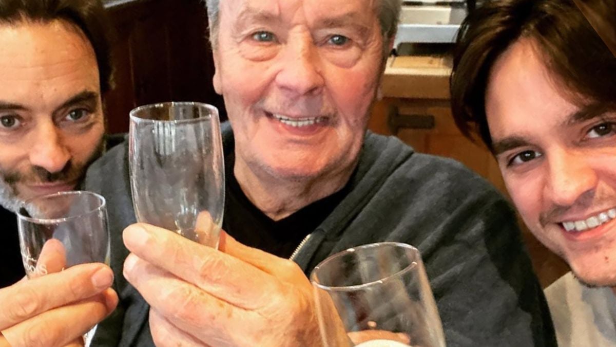 Alain Delon con i suoi due figli, Anthony e Alain Fabien