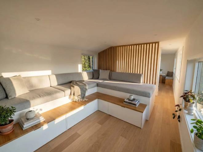 Soggiorno nella tiny house Onda