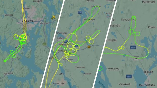 Piano di volo dei piloti finlandesi, datato 13 febbraio