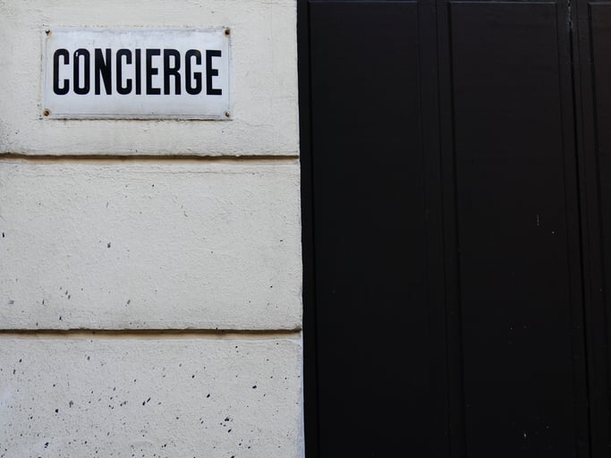 Ingresso alla portineria di un edificio
