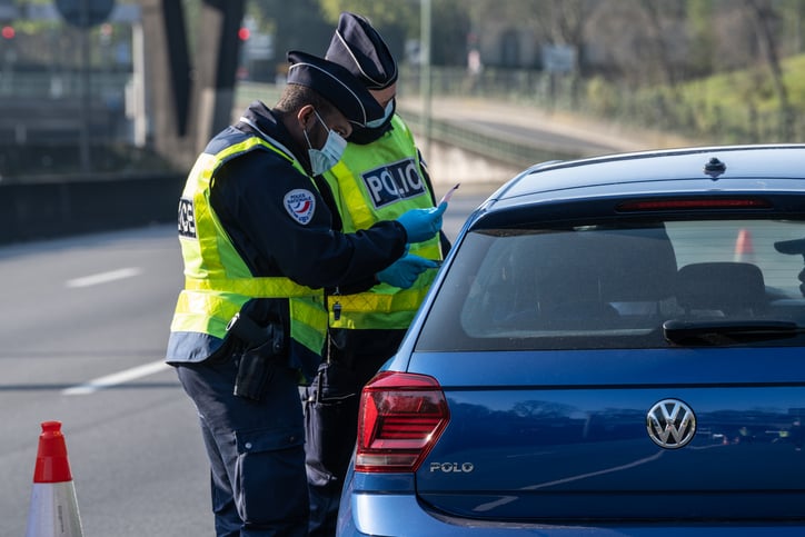 Un controllo della polizia