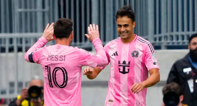 Sergio Reguilon e Lionel Messi all'Inter Miami