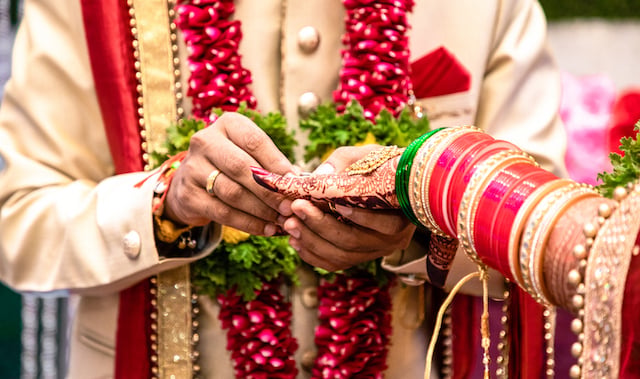 Una cerimonia di matrimonio in India