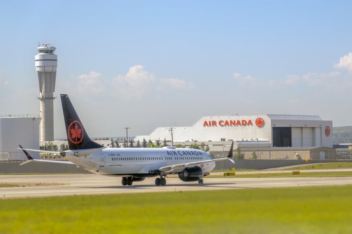 Un aereo dell'Air Canada