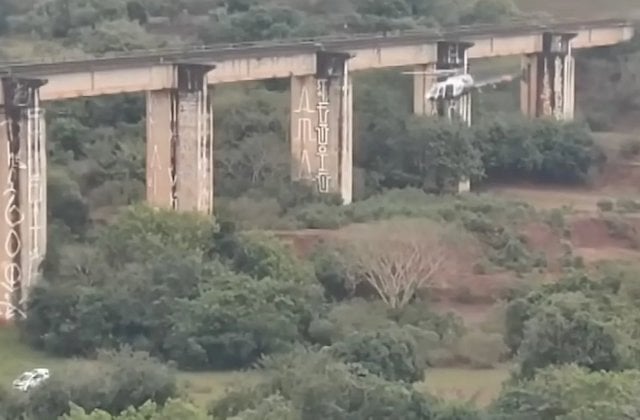 Veduta aerea del ponte