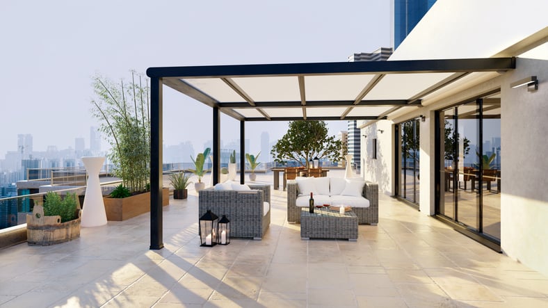 Una grande terrazza