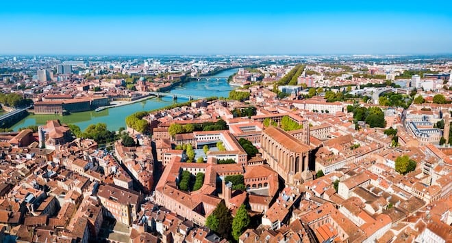 Panorama della città di Tolosa