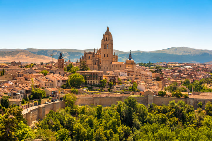 La città di Segovia, Spagna