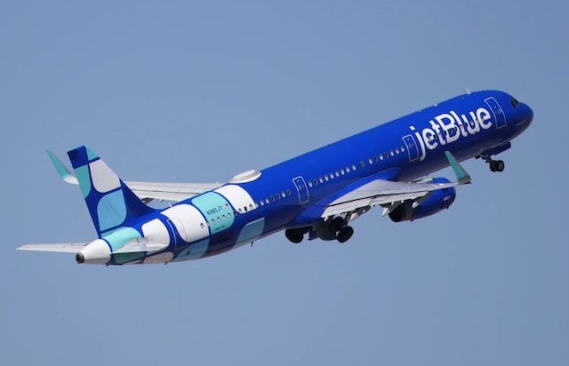 Un aereo della compagnia aerea JetBlue