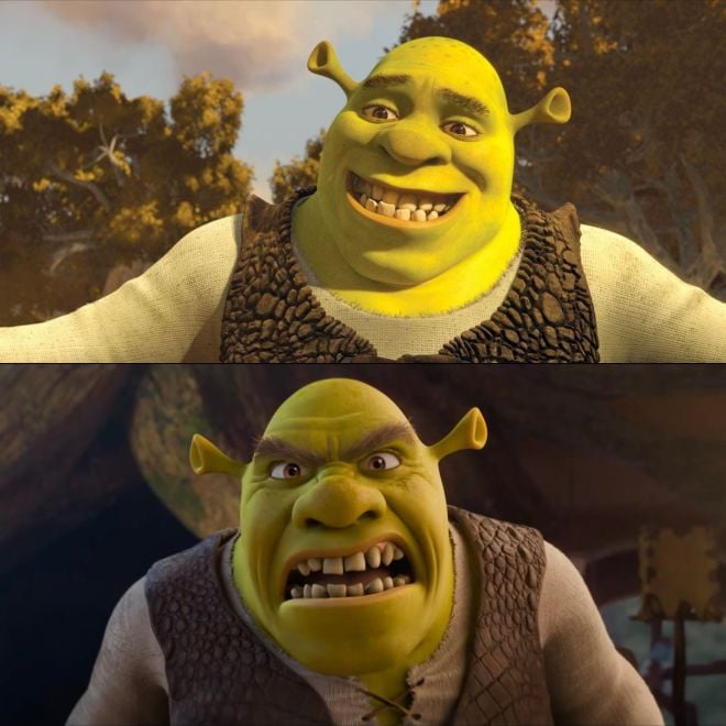Shrek prima e dopo