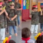 “Portate fuori le armi”: bambini dai 3 ai 5 anni, vestiti da soldati con pistole finte, il video choc fa scandalo


