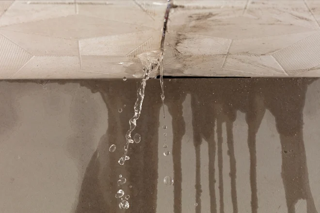 Una perdita d'acqua
