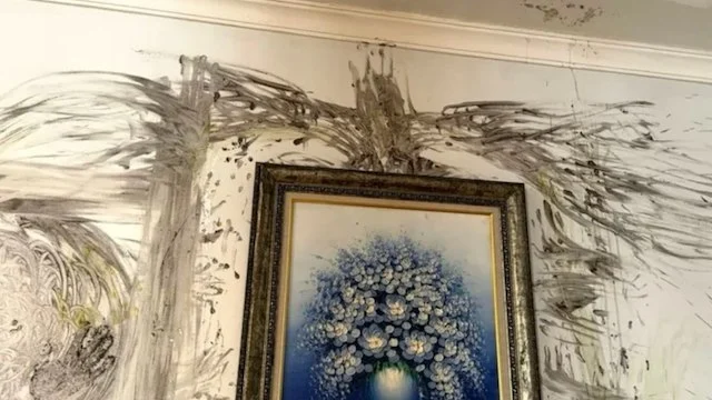 La casa vandalizzata