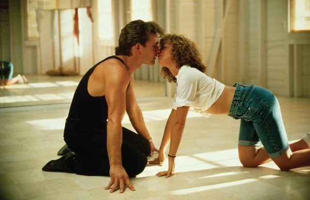 Gli attori Patrick Swayze e Jennifer Gray in Dirty Dancing