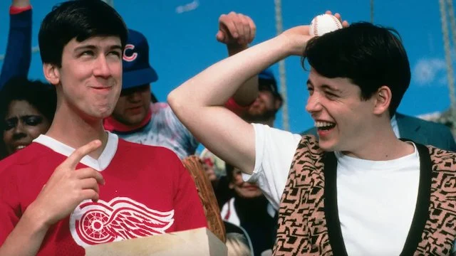 Gli attori Matthew Broderick e Alan Ruck nel giorno libero di Ferris Bueller