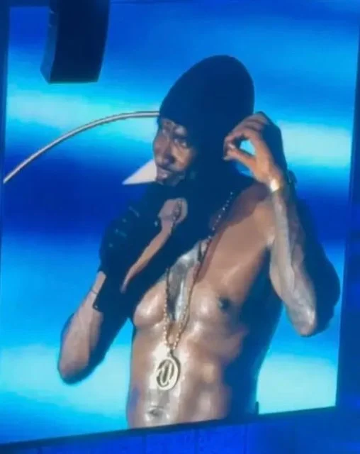 Il cantante Usher sul palco