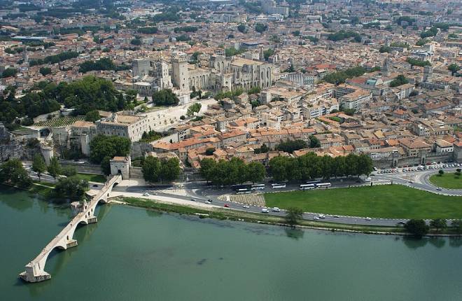 Veduta aerea di Avignone