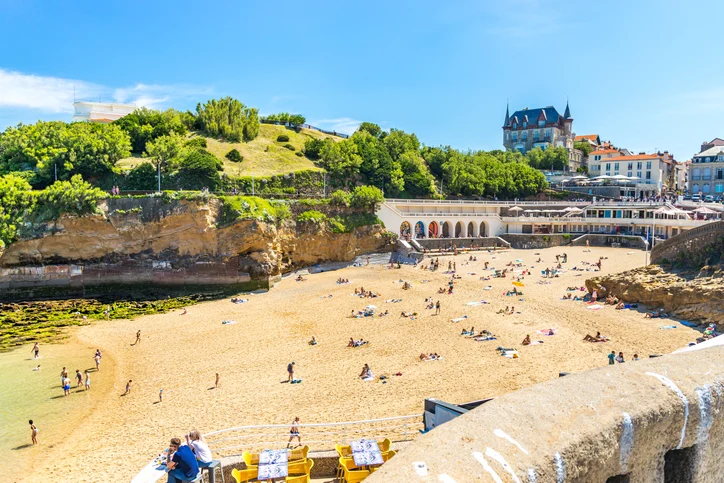 La spiaggia del Port-Vieux a Biarritz