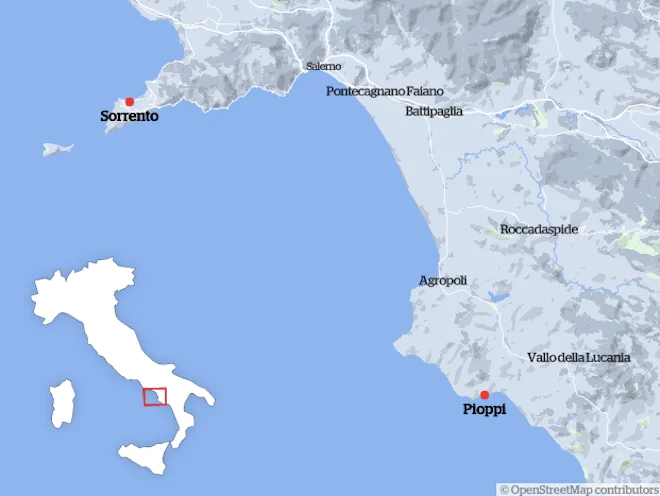 Mappa della Costiera Amalfitana