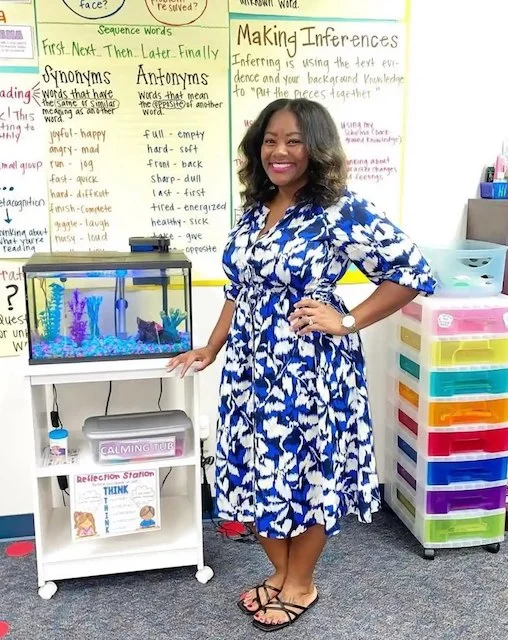 Valecia Broussard nella sua classe