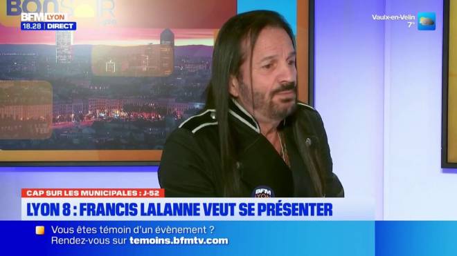 Francis Lalanne sul set di BFMTV Lyon