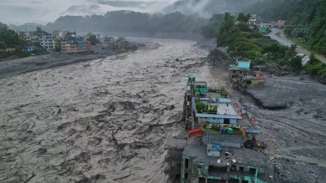 L'alluvione in Nepal