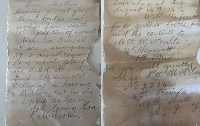 La lettera scritta da Malcolm Alexander Neville