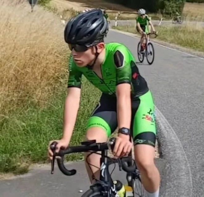 Lars Janssens in bicicletta